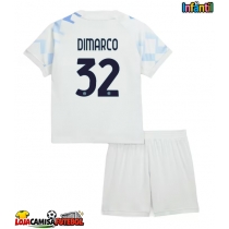 Camisa de Futebol Inter Milan Federico Dimarco #32 Equipamento Secundário Infantil 2025-26 Manga Curta (+ Calças curtas)